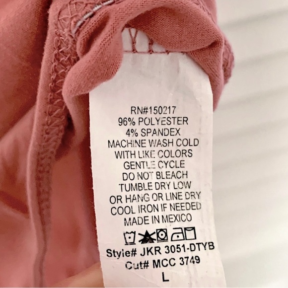 NWT Boutique Pink Criss Cross Front Capped Sleeves One Piece Bodysuit Size Large - Picture 5 of 6